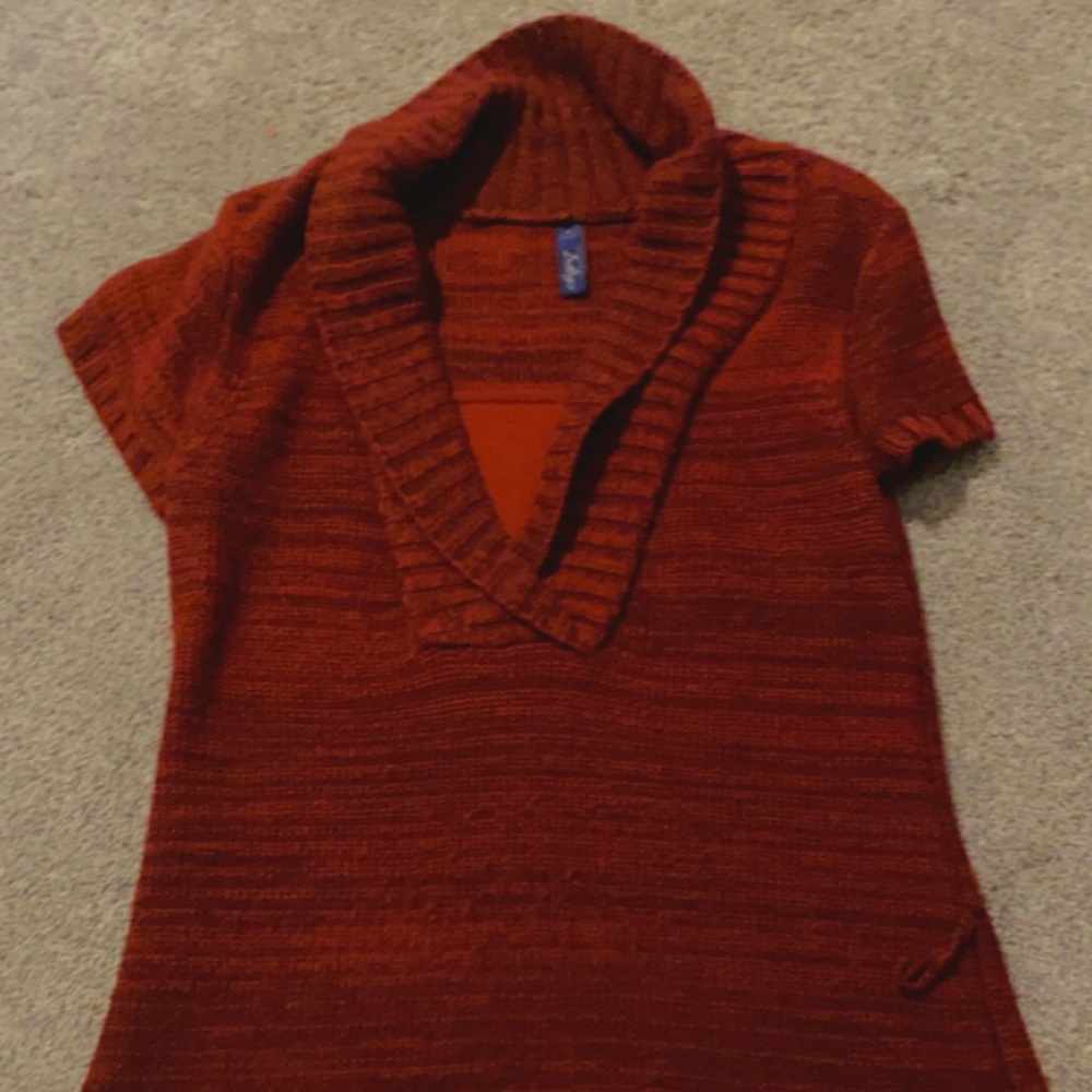 red sweater dress/shirt
